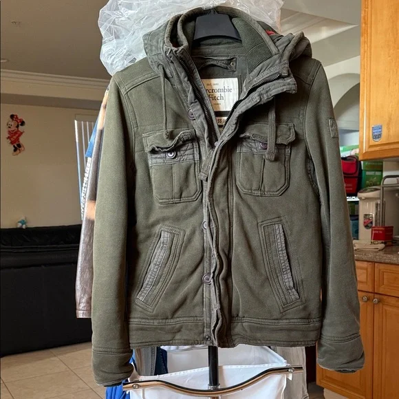 Abercrombie & Fitch Olive Military Jacket